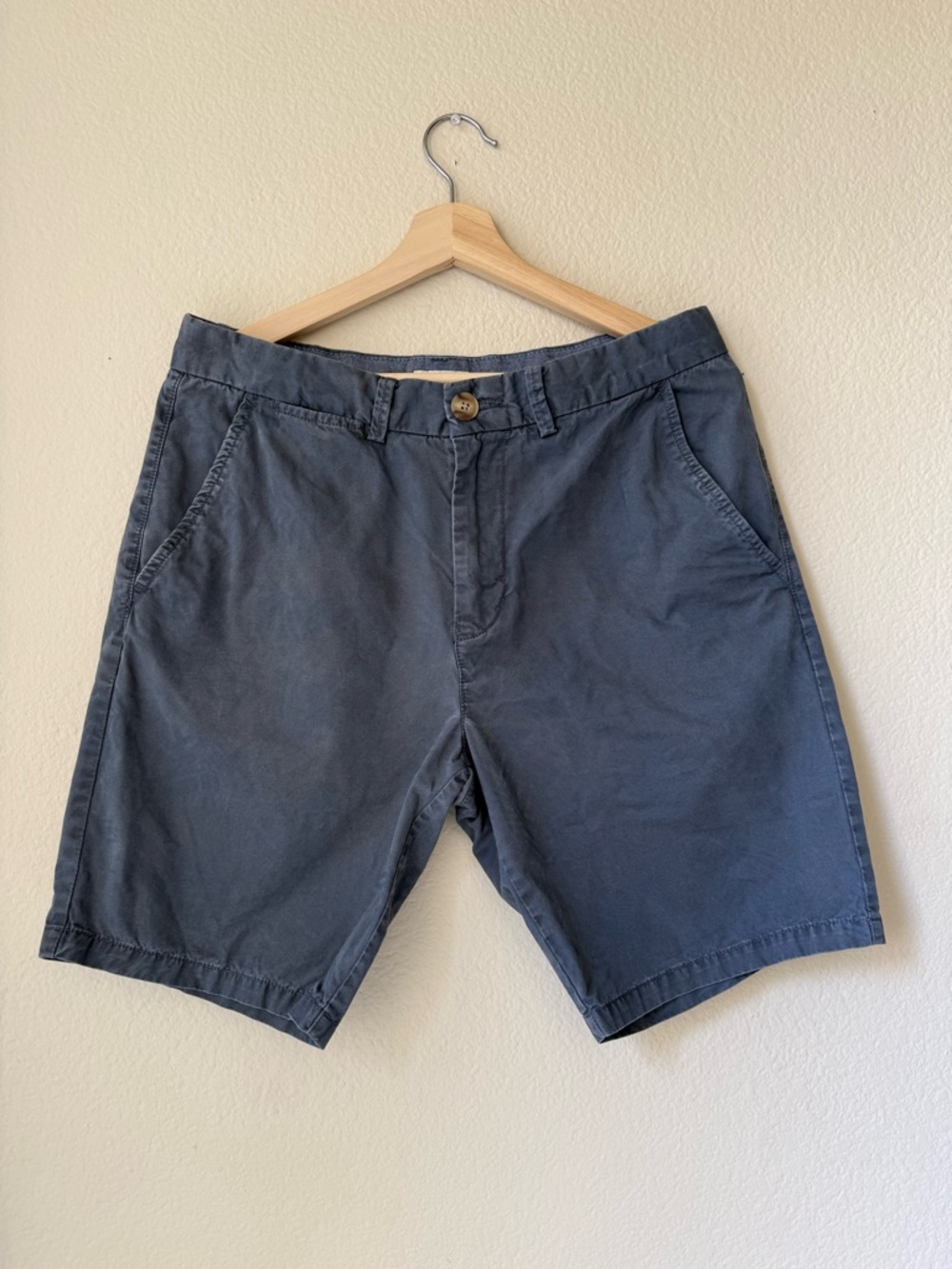 next Men's Dark Navy Flat Front Cotton Shorts